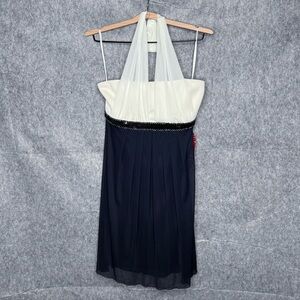 NWOT En Focus Studio Halter Tie Dress w/ Sequin Band- Sz 14‎